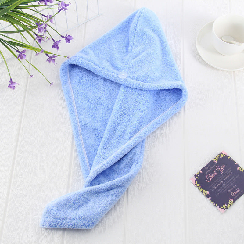 SEVLYA Microfiber Hair Towel Wrap — Quick-Dry Anti-Frizz (Button Turban)