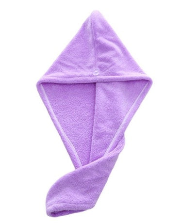 SEVLYA Microfiber Hair Towel Wrap — Quick-Dry Anti-Frizz (Button Turban)