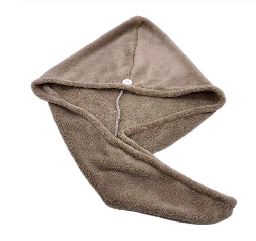 SEVLYA Microfiber Hair Towel Wrap — Quick-Dry Anti-Frizz (Button Turban)