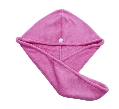 SEVLYA Microfiber Hair Towel Wrap — Quick-Dry Anti-Frizz (Button Turban)