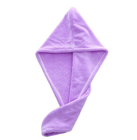 SEVLYA Microfiber Hair Towel Wrap — Quick-Dry Anti-Frizz (Button Turban)