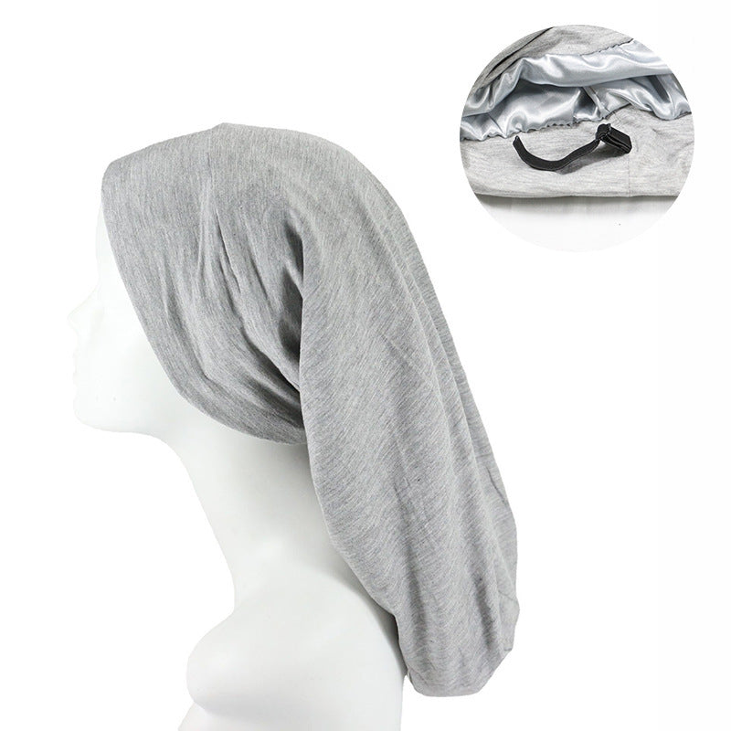 Women's Satin-Lined Adjustable Long Sleep Bonnet (Anti-Frizz Night Protector)