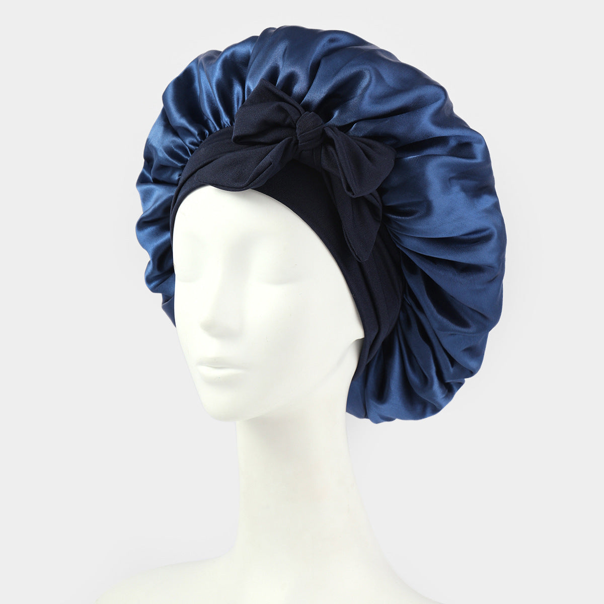 SEVLYA Satin Sleep Bonnet — Double-Layer, Adjustable Tie Band