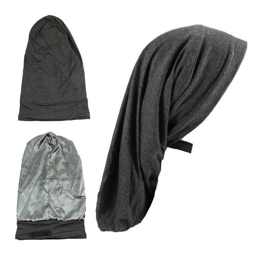 Women's Satin-Lined Adjustable Long Sleep Bonnet (Anti-Frizz Night Protector)