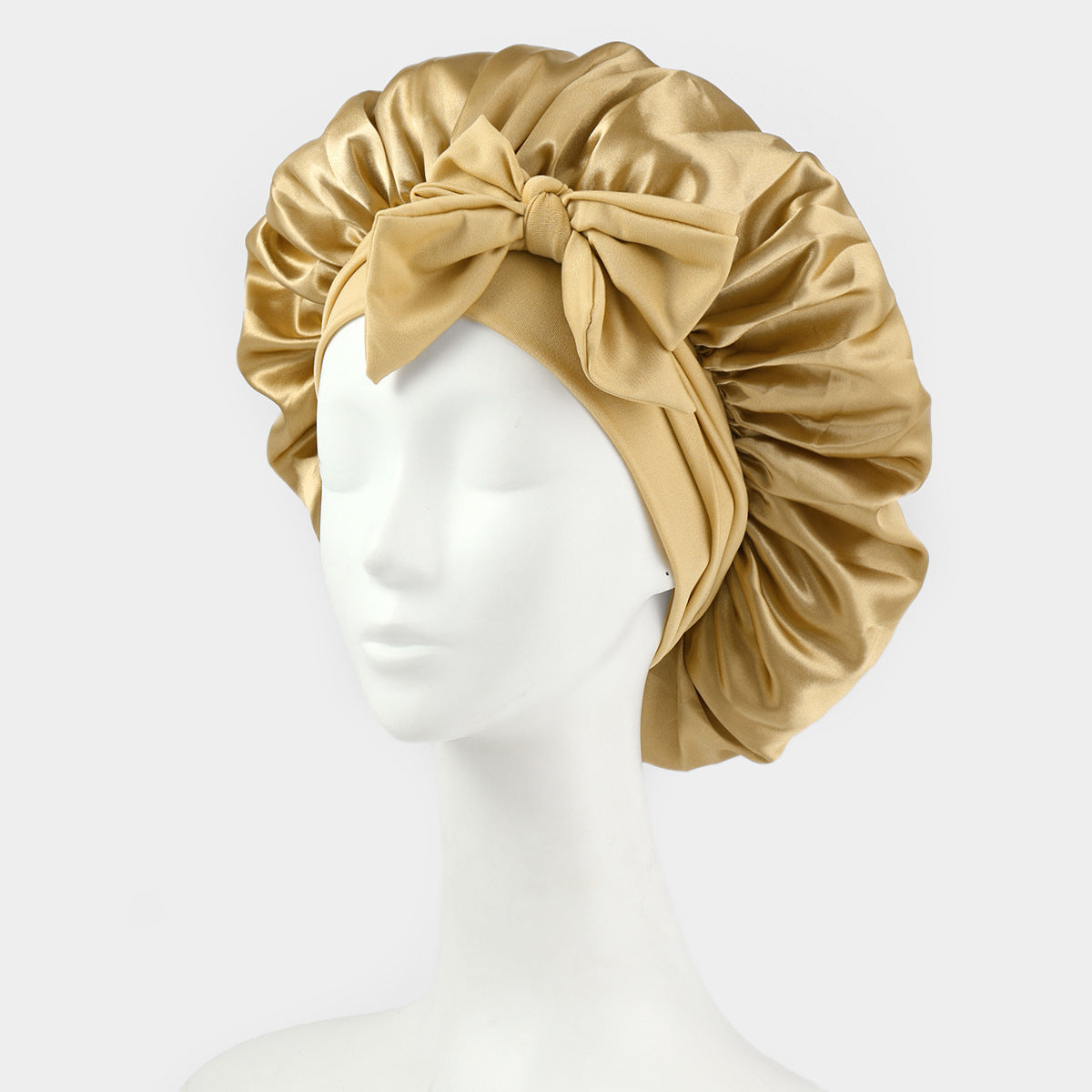 SEVLYA Satin Sleep Bonnet — Double-Layer, Adjustable Tie Band