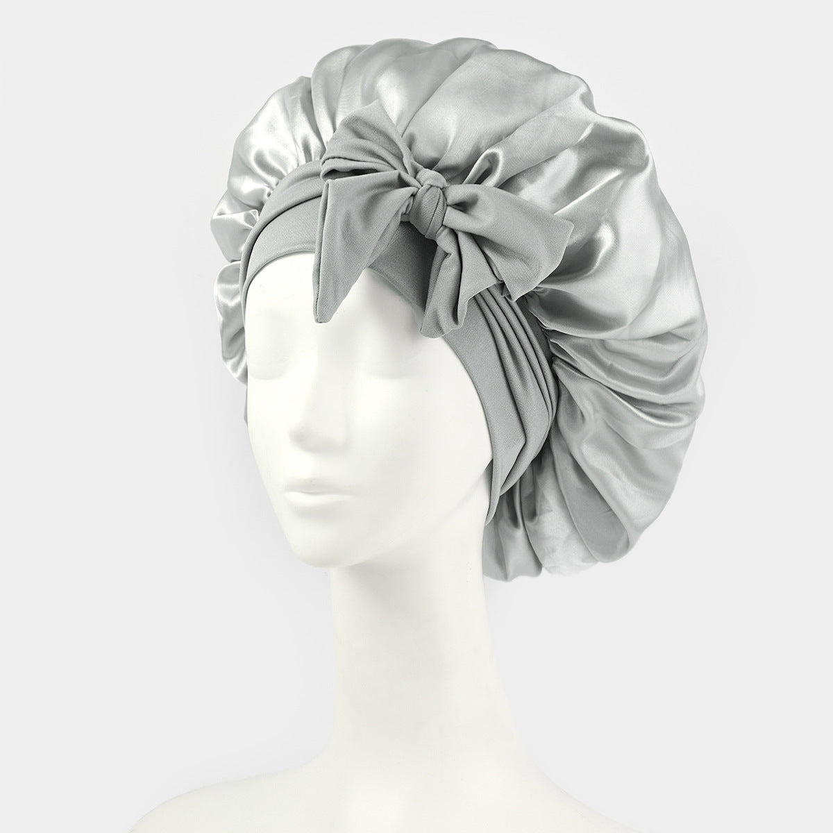 SEVLYA Satin Sleep Bonnet — Double-Layer, Adjustable Tie Band