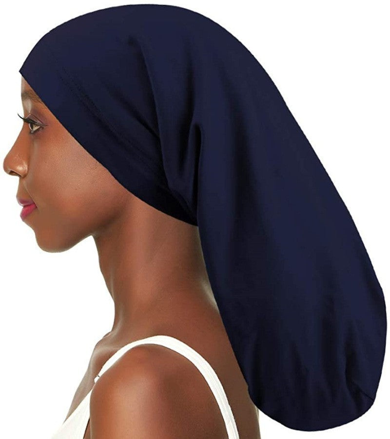 Women's Satin-Lined Adjustable Long Sleep Bonnet (Anti-Frizz Night Protector)